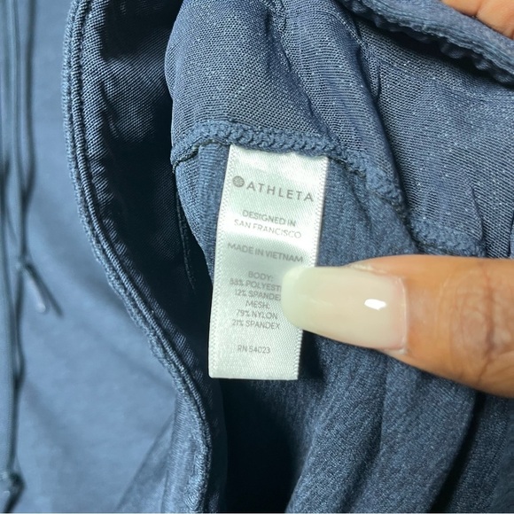 Athleta Women Uptempo Hoodie Sweatshirt Small Blue Hooded Gym Workout - Picture 3 of 11